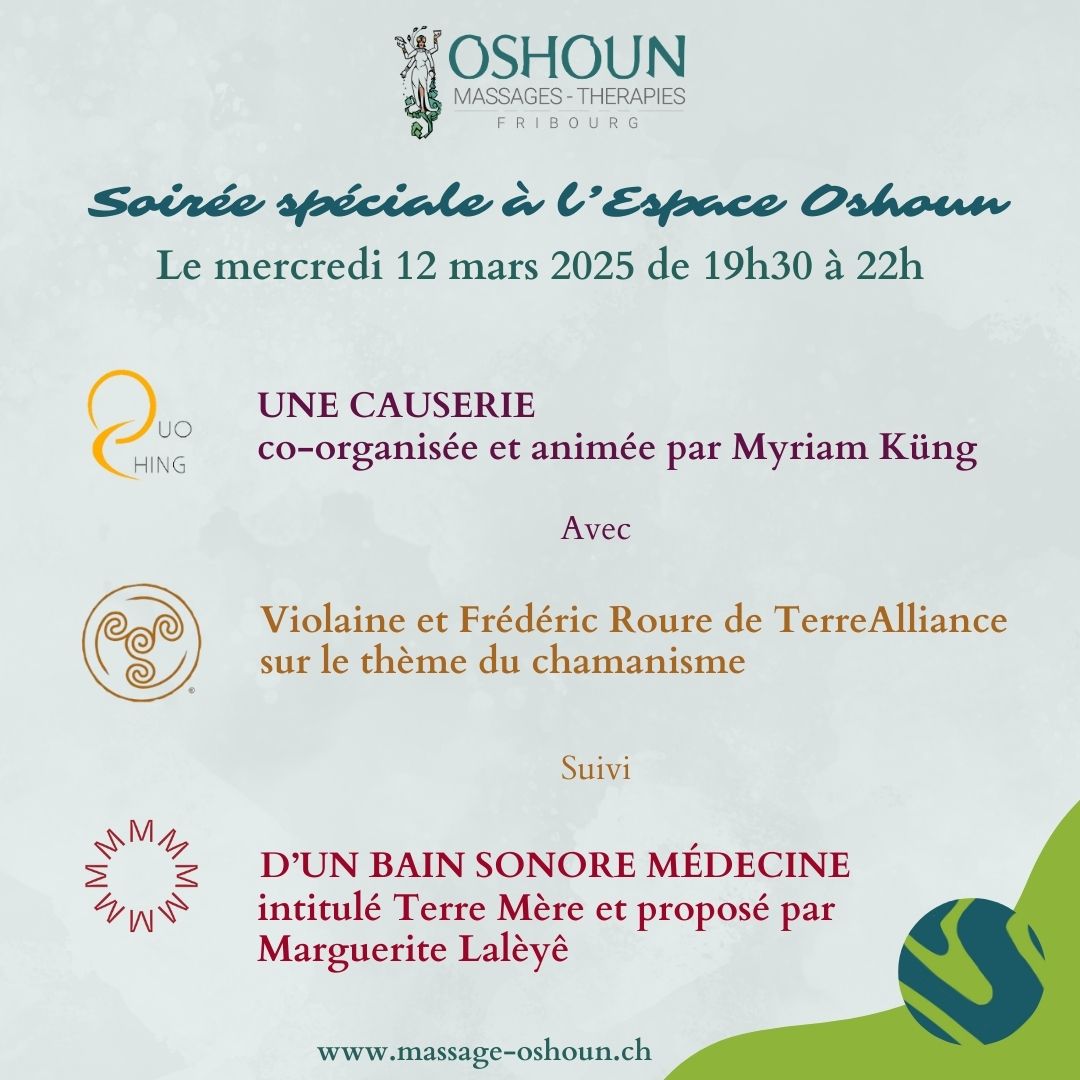 Soirée spéciale à l'Espace Oshoun à Fribourg